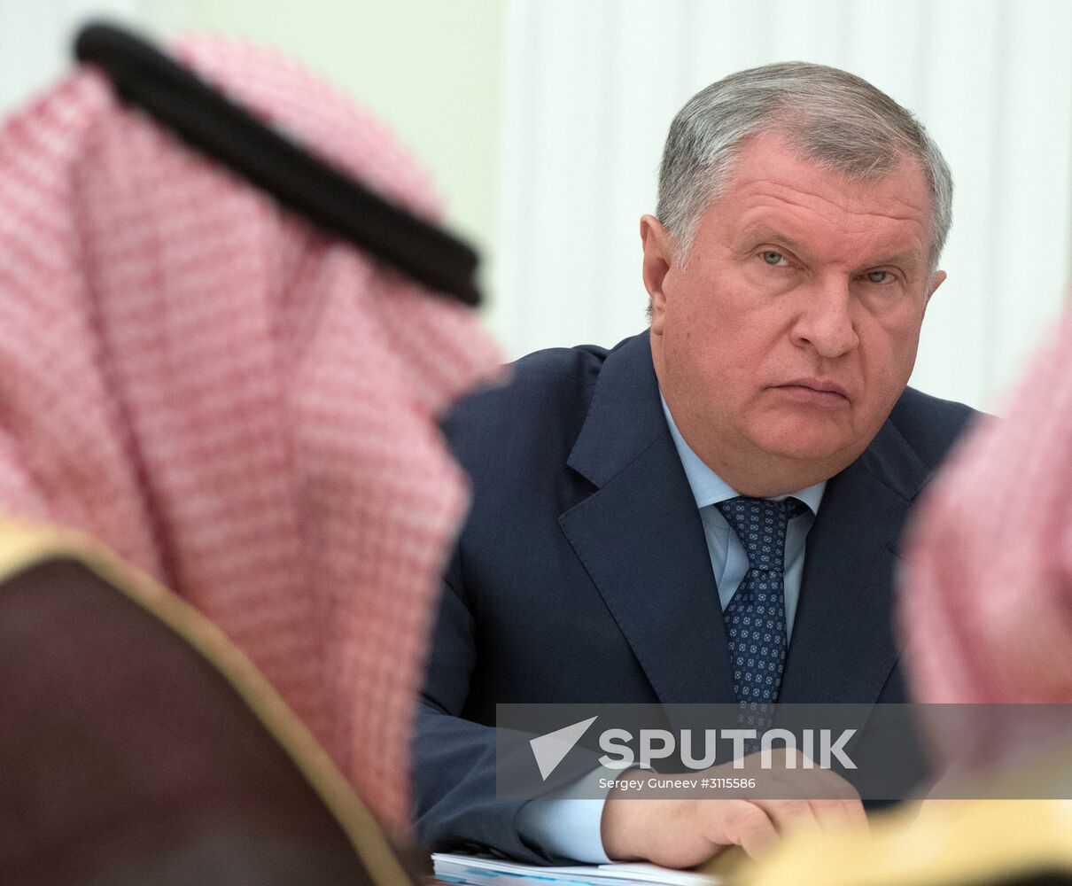 Russian President Vladimir Putin meets with Deputy Crown Prince of Saudi Arabia Mohammad bin Salman Al Saud