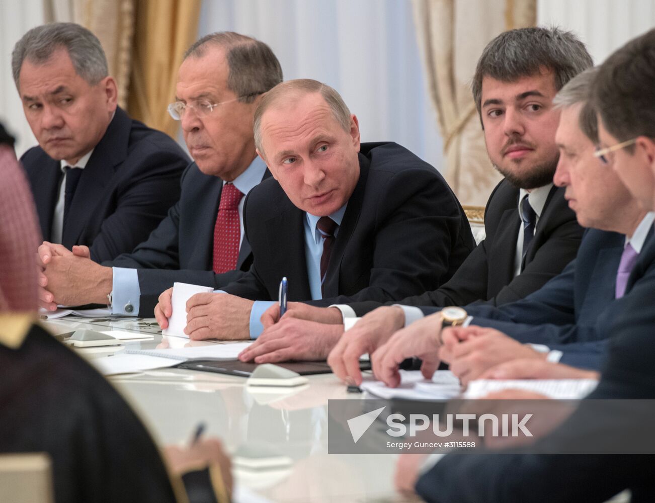 Russian President Vladimir Putin meets with Deputy Crown Prince of Saudi Arabia Mohammad bin Salman Al Saud