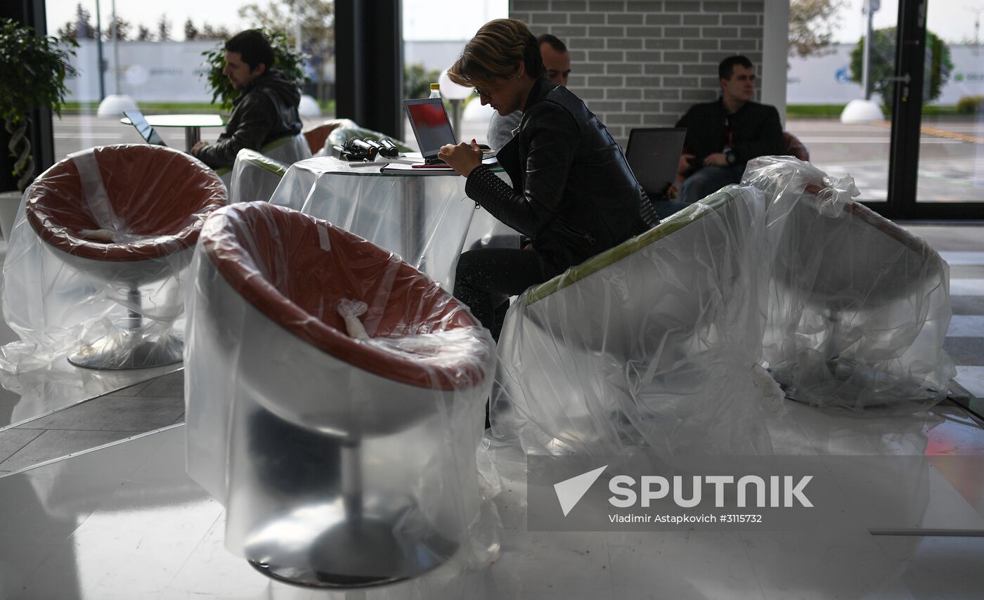 Preparations for the opening of St. Petersburg International Economic Forum