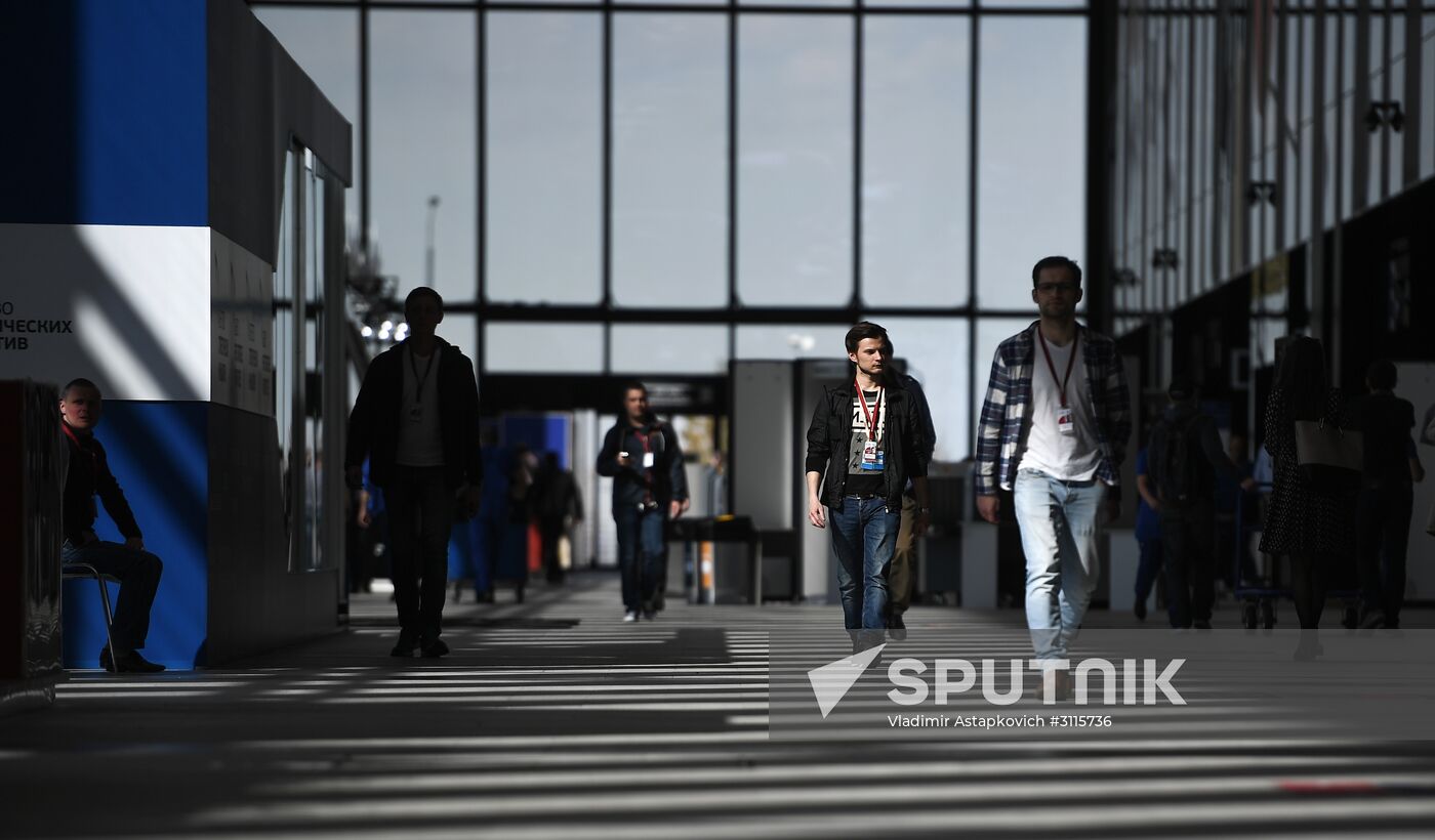 Preparations for the opening of St. Petersburg International Economic Forum