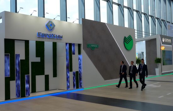 Preparations for the opening of St. Petersburg International Economic Forum