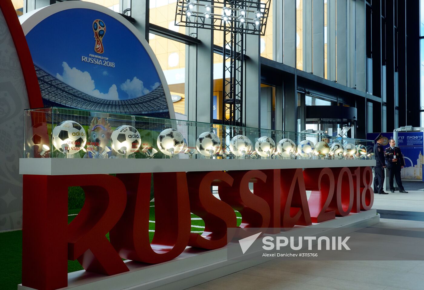 Preparations for the opening of St. Petersburg International Economic Forum