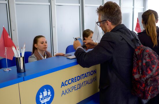 Preparations for the opening of St. Petersburg International Economic Forum