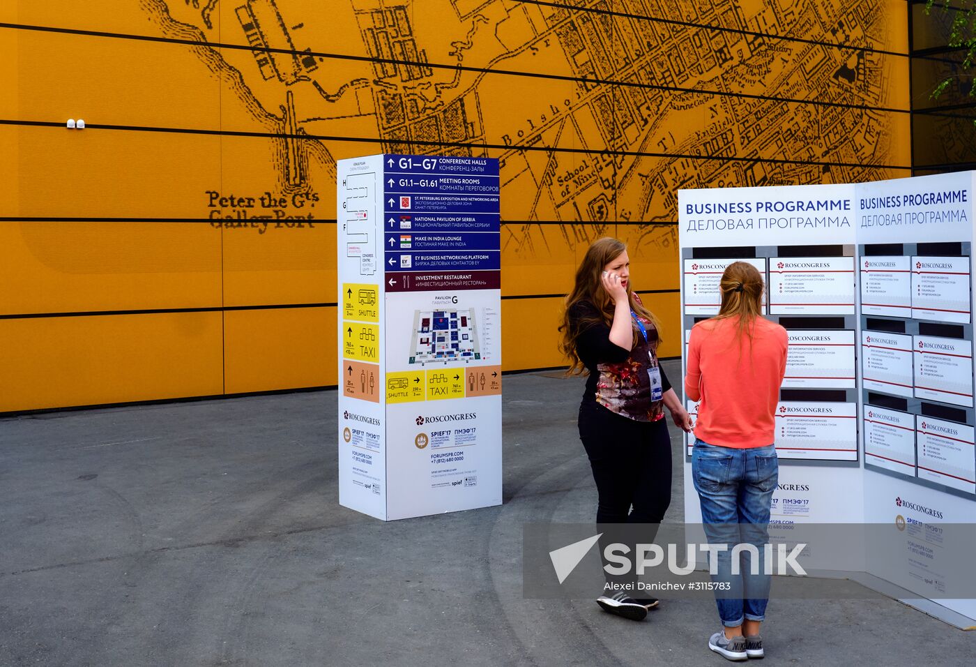 Preparations for the opening of St. Petersburg International Economic Forum