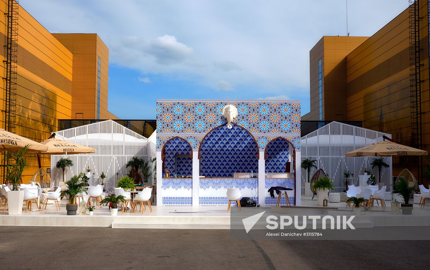 Preparations for the opening of St. Petersburg International Economic Forum