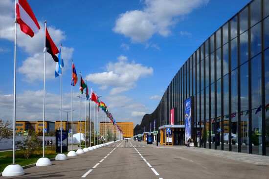 Preparations for the opening of St. Petersburg International Economic Forum
