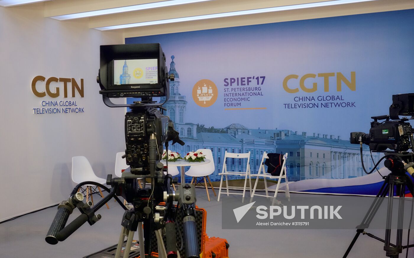 Preparations for the opening of St. Petersburg International Economic Forum