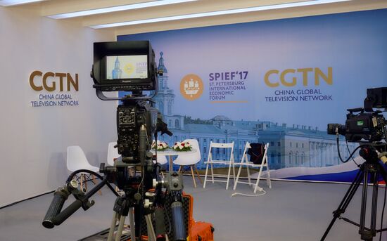 Preparations for the opening of St. Petersburg International Economic Forum