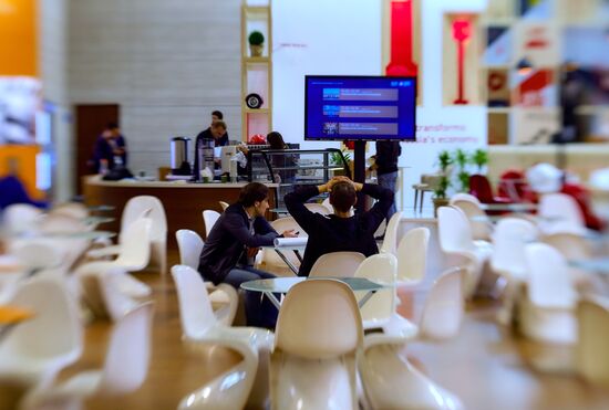 Preparations for the opening of St. Petersburg International Economic Forum
