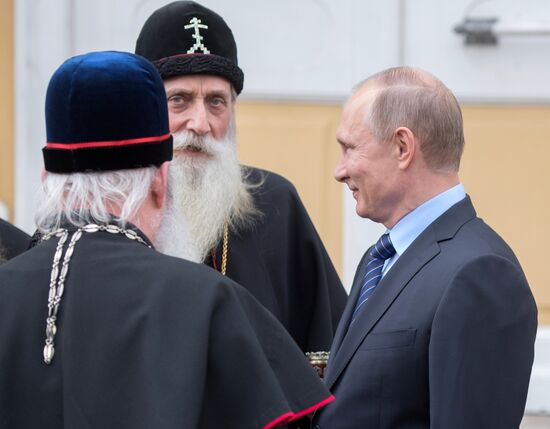 President Vladimir Putin visits Rogozhskaya Zastava Spiritual Center of Russian Orthodox Old-Rite Church in Moscow