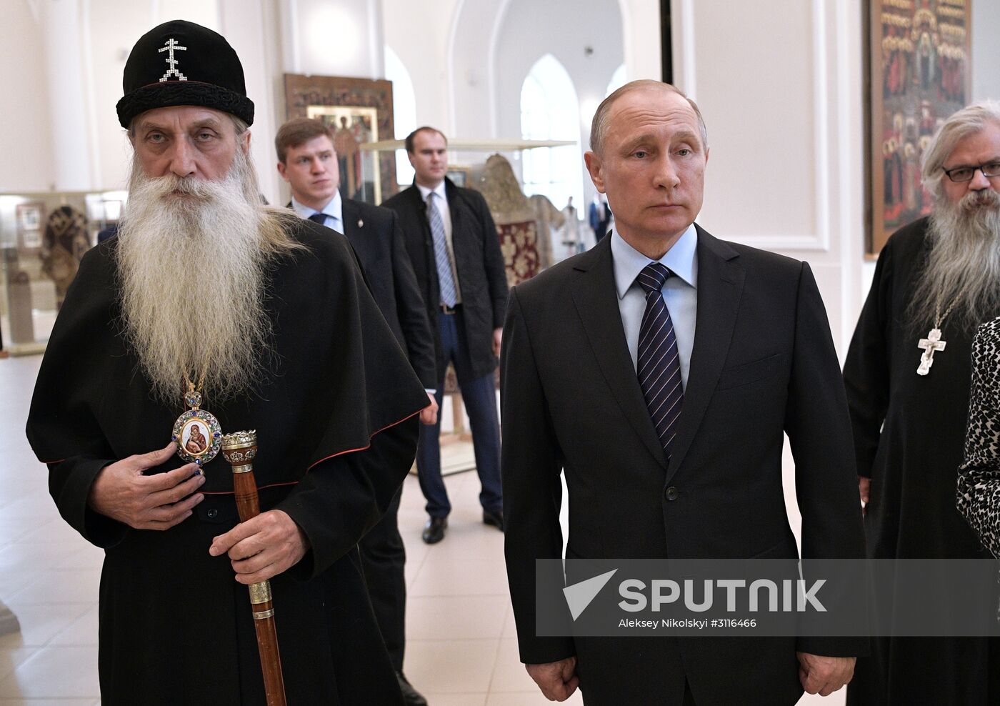 President Vladimir Putin visits Rogozhskaya Zastava Spiritual Center of Russian Orthodox Old-Rite Church in Moscow