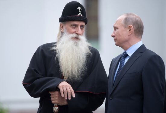 President Vladimir Putin visits Rogozhskaya Zastava Spiritual Center of Russian Orthodox Old-Rite Church in Moscow