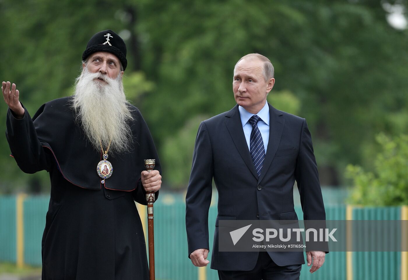 President Vladimir Putin visits Rogozhskaya Zastava Spiritual Center of Russian Orthodox Old-Rite Church in Moscow