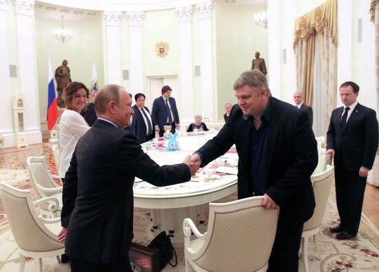 President Vladimir Putin meets with animation studios representatives