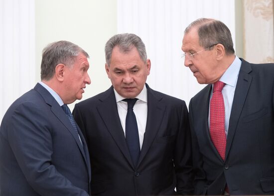 Russian President Vladimir Putin meets with Deputy Crown Prince of Saudi Arabia Mohammad bin Salman Al Saud