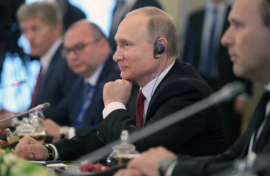 Russian President Vladimir Putin attends 2017 St. Petersburg International Economic Forum