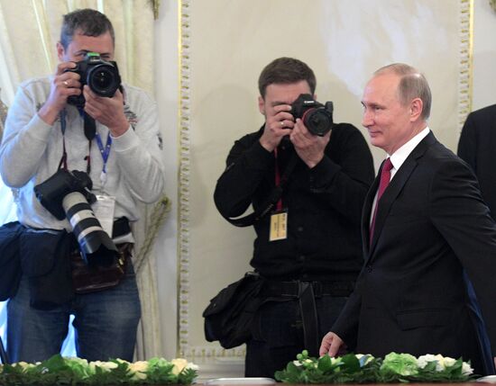 President Vladimir Putin takes part in St. Petersburg International Economic Forum 2017