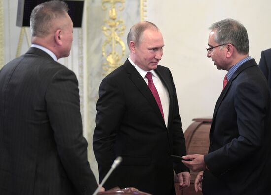 Russian President Vladimir Putin at the 21st St. Petersburg International Economic Forum