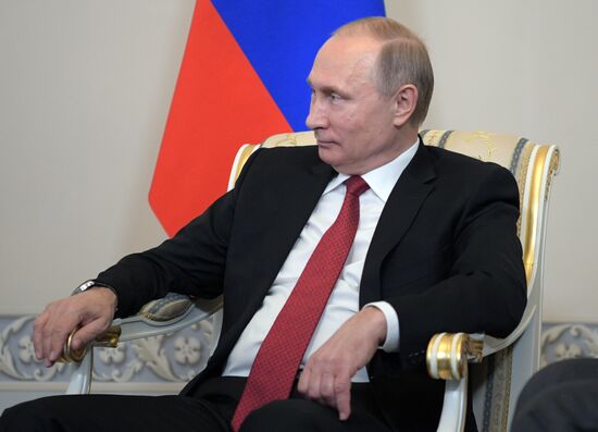 Russian President Vladimir Putin at the 21st St. Petersburg International Economic Forum