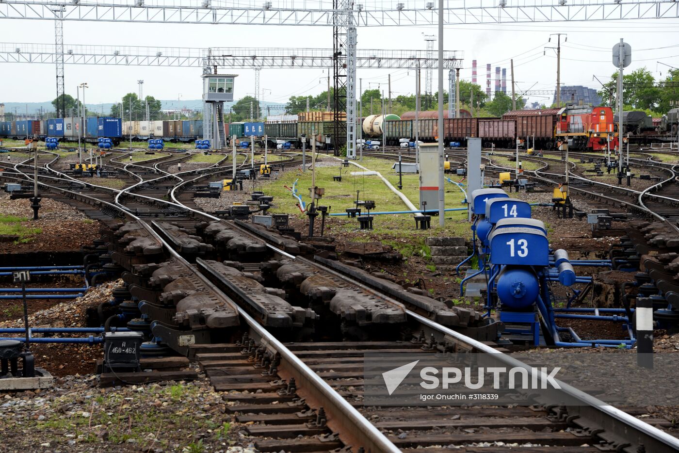 Far Eastern Railways freight yard in Khabarovsk
