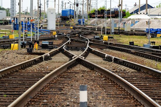 Far Eastern Railways freight yard in Khabarovsk