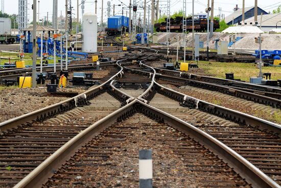 Far Eastern Railways freight yard in Khabarovsk