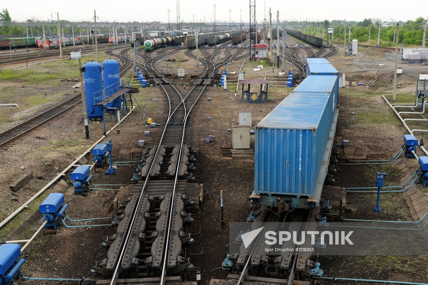 Far Eastern Railways freight yard in Khabarovsk