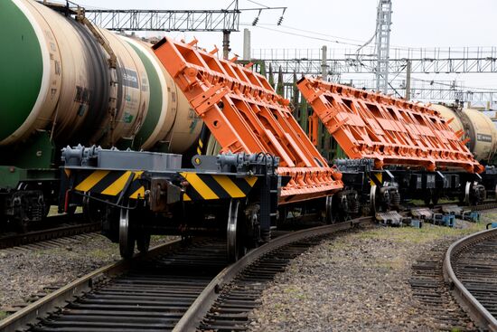 Far Eastern Railways freight yard in Khabarovsk