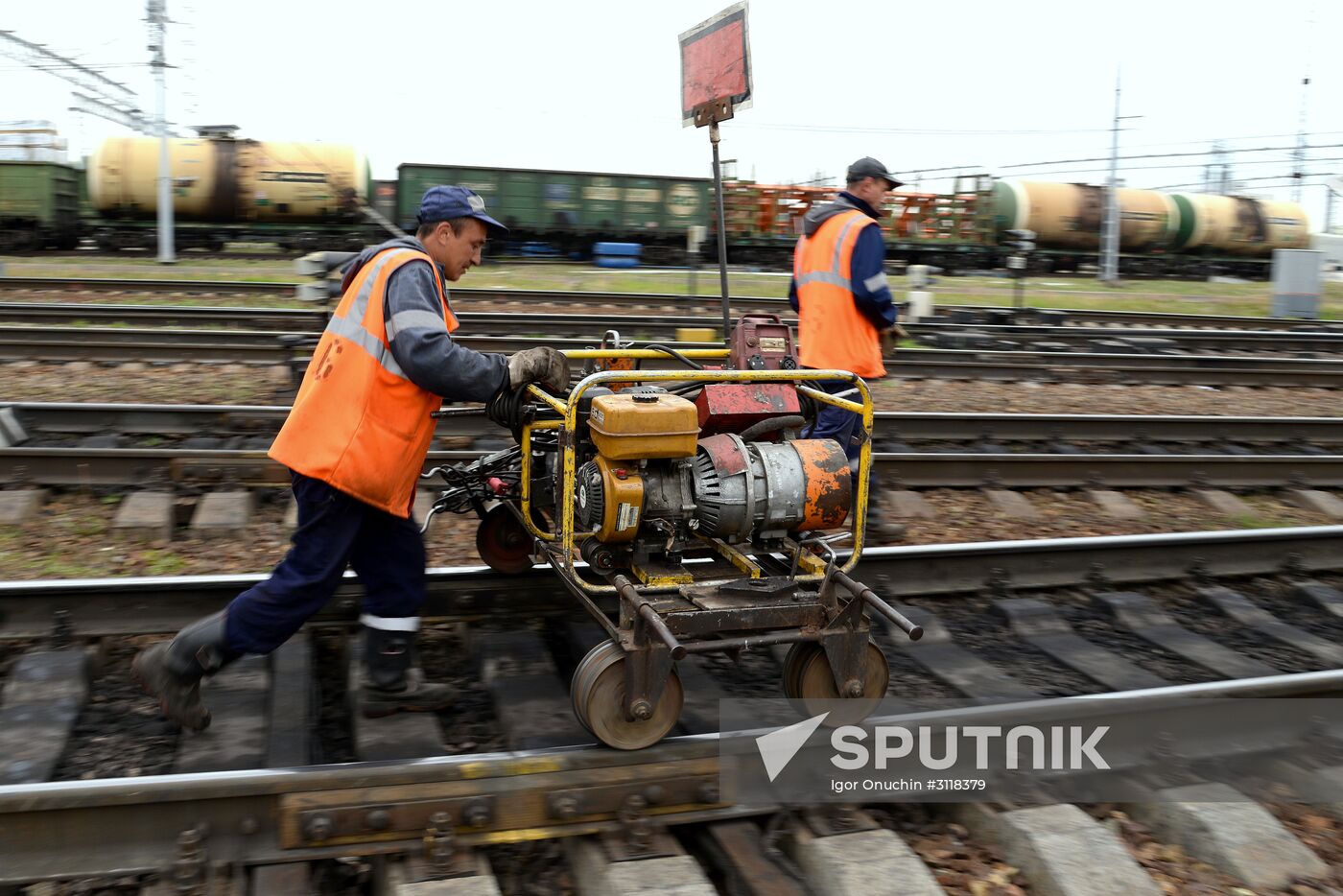 Far Eastern Railways freight yard in Khabarovsk