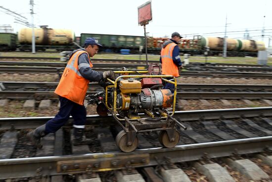 Far Eastern Railways freight yard in Khabarovsk