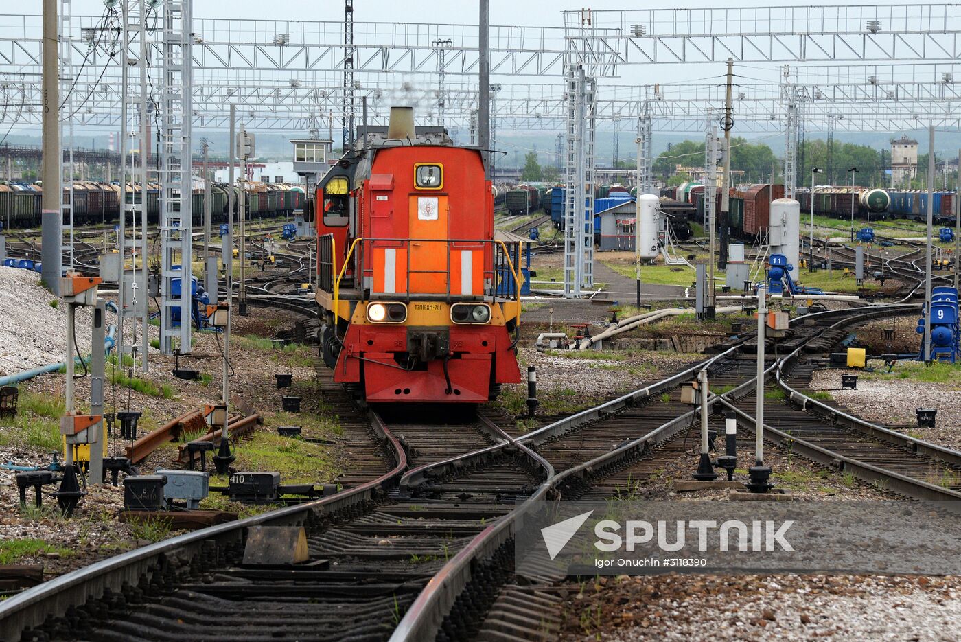 Far Eastern Railways freight yard in Khabarovsk