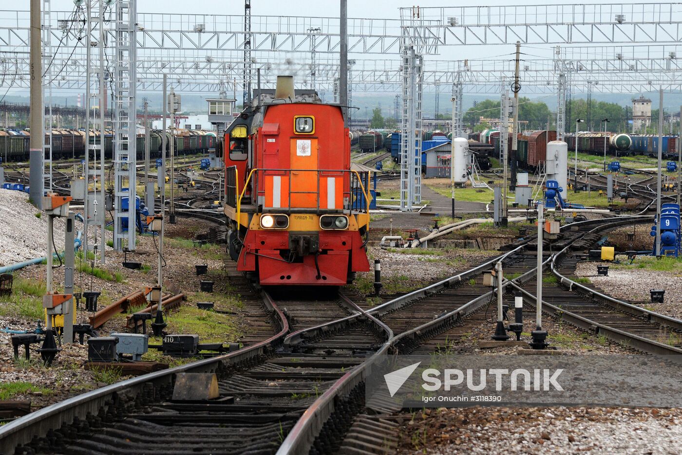 Far Eastern Railways freight yard in Khabarovsk