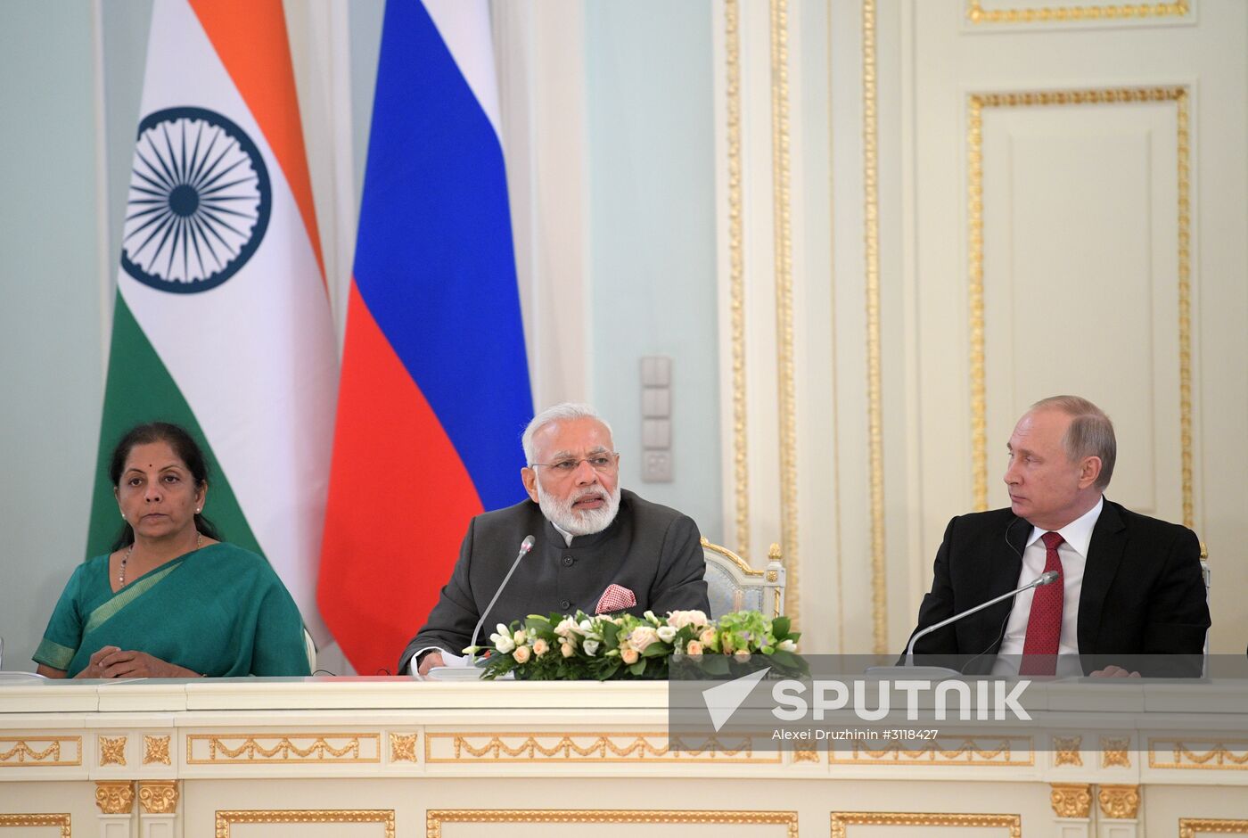 Russian President Vladimir Putin at the 21st St. Petersburg International Economic Forum