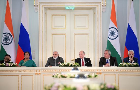 Russian President Vladimir Putin at the 21st St. Petersburg International Economic Forum
