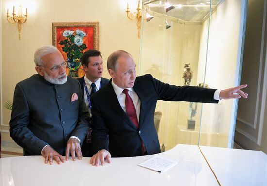 Russian President Vladimir Putin attends 21st St. Petersburg International Economic Forum