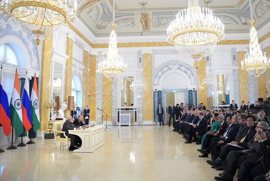 Russian President Vladimir Putin attends 2017 St. Petersburg International Economic Forum