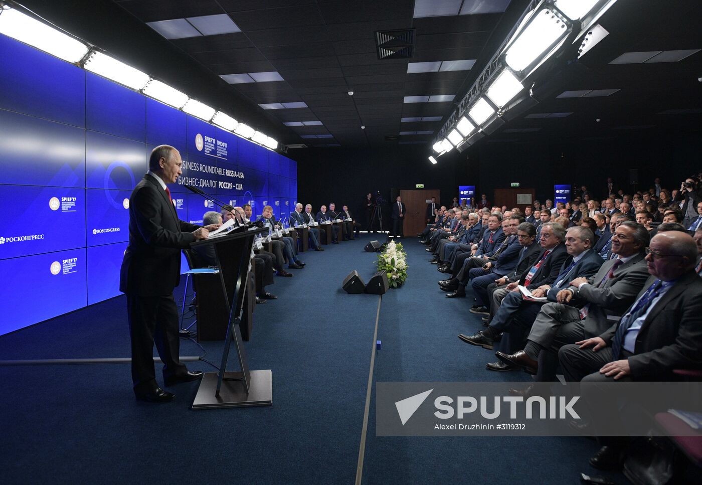 President Vladimir Putin attends 2017 St. Petersburg International Economic Forum. Day two