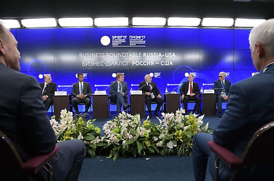 President Vladimir Putin attends 2017 St. Petersburg International Economic Forum. Day two