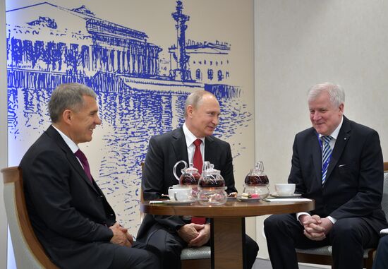 President Vladimir Putin attends 2017 St. Petersburg International Economic Forum. Day two