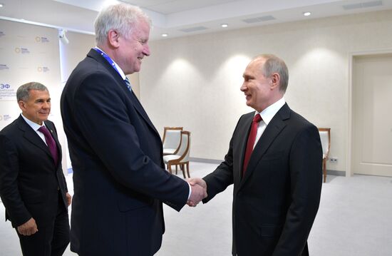 President Vladimir Putin attends 2017 St. Petersburg International Economic Forum. Day two