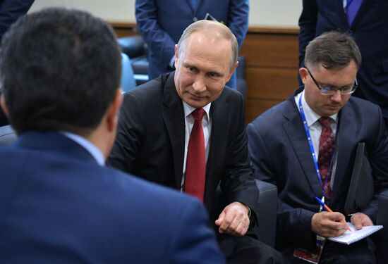 President Vladimir Putin attends 2017 St. Petersburg International Economic Forum. Day Two