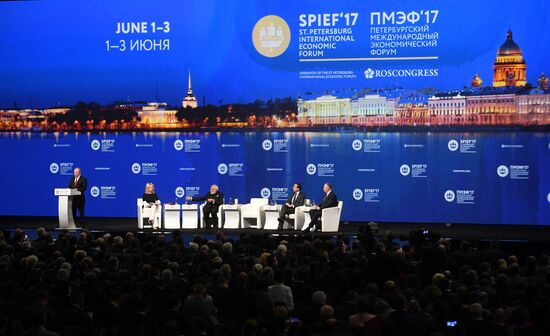 President Vladimir Putin attends 2017 St. Petersburg International Economic Forum. Day Two