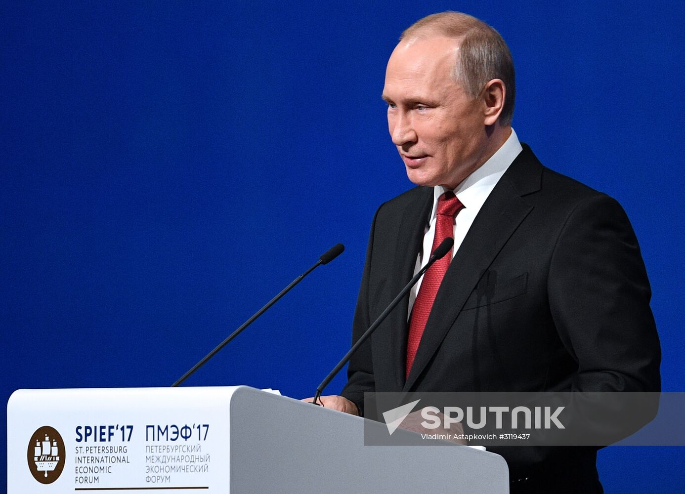 President Vladimir Putin attends 2017 St. Petersburg International Economic Forum. Day Two