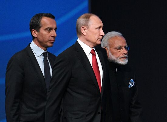 President Vladimir Putin attends 2017 St. Petersburg International Economic Forum. Day two