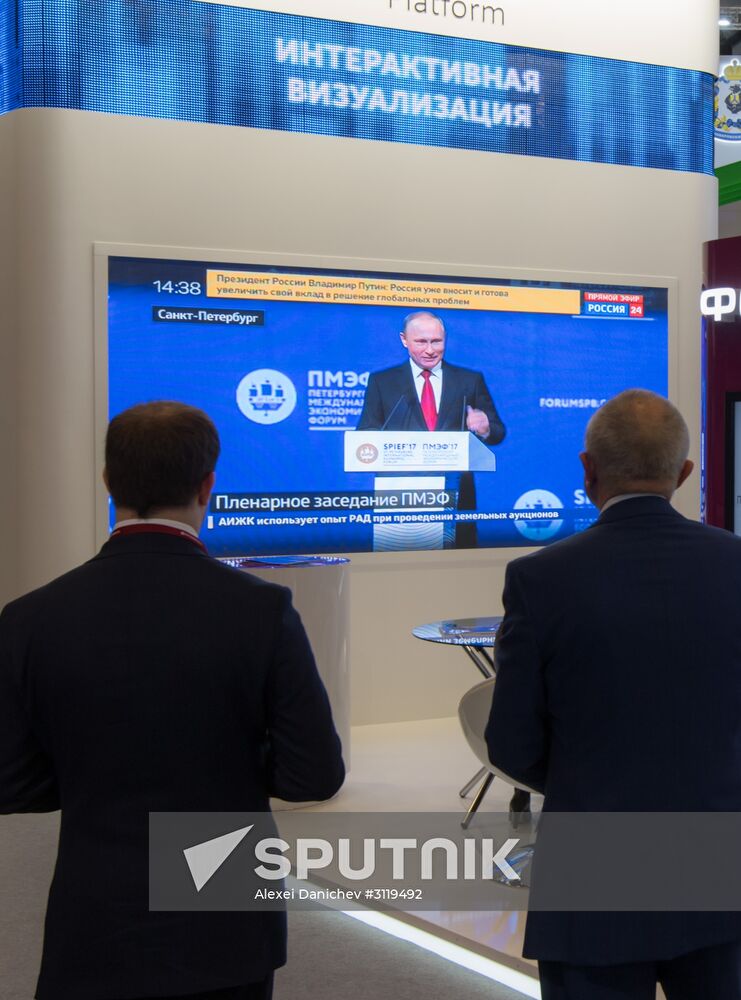 President Vladimir Putin attends 2017 St. Petersburg International Economic Forum. Day Two