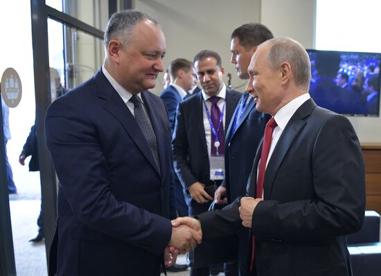 President Vladimir Putin attends 2017 St. Petersburg International Economic Forum. Day Two