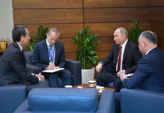 President Vladimir Putin attends 2017 St. Petersburg International Economic Forum. Day Two