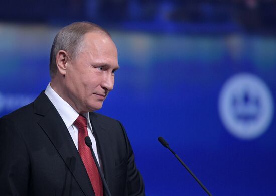 President Vladimir Putin attends 2017 St. Petersburg International Economic Forum. Day Two