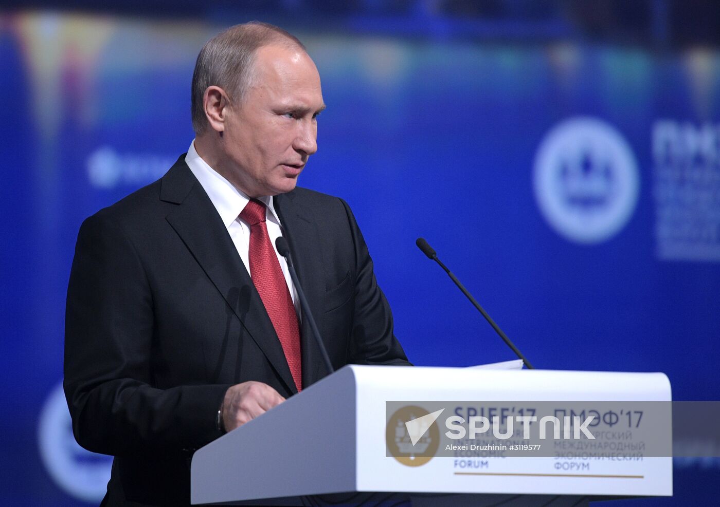 President Vladimir Putin attends 2017 St. Petersburg International Economic Forum. Day two