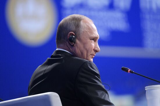 President Vladimir Putin attends 2017 St. Petersburg International Economic Forum. Day Two